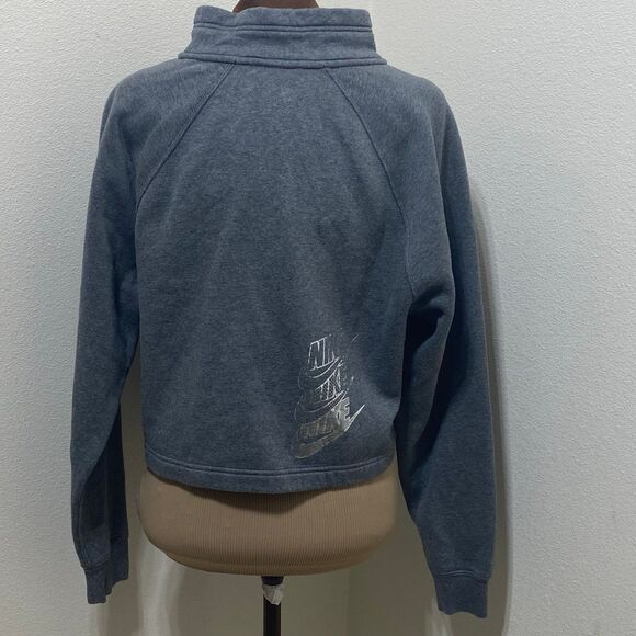 Nike Women's Cropped Quarter Zip Pullover Size Medium - Picture 4 of 8